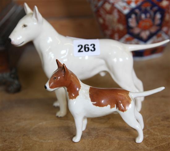 2 Beswick English Bull Terrier & another